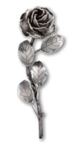 Rose aus alu grau wandornament - aus,