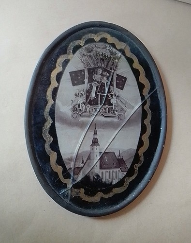 Antike christliches bild oval - christliches,