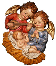 Wandbild  reliefartig  2 Engel