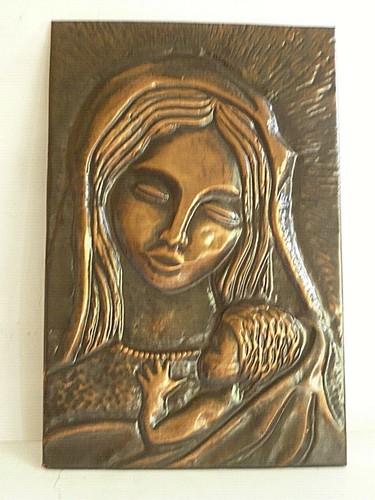 Reliefbild madonna mit - reliefbild, kind