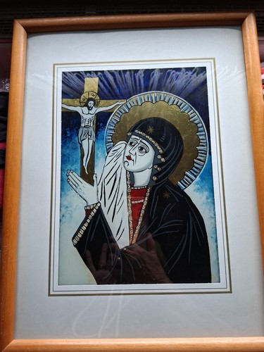 Hinterglas bild mit madonna - bild,
